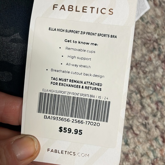 New fabletics Ella high support zip bra - Picture 2 of 5